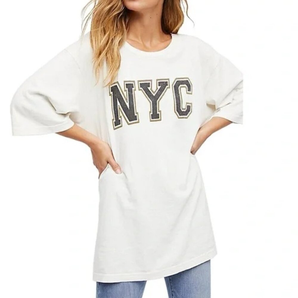 free people with retrobrand NYC Oversized tee - XS